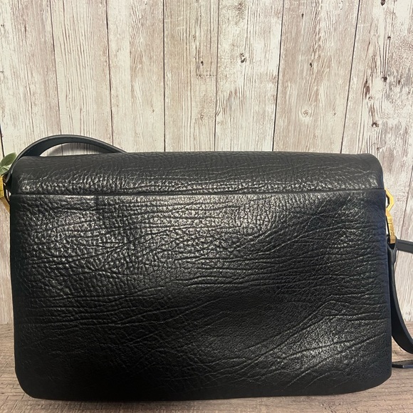 All Saints Ondine Black Leather Shoulder Bag Preppy Moto Classic Chic - Picture 7 of 10